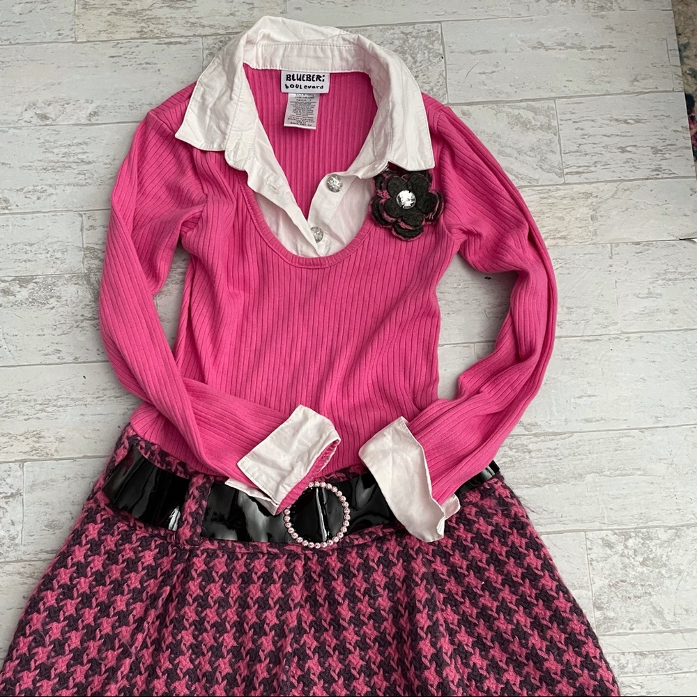Blueberi Boulevard Pink Plaid Girls Dress sz. 5